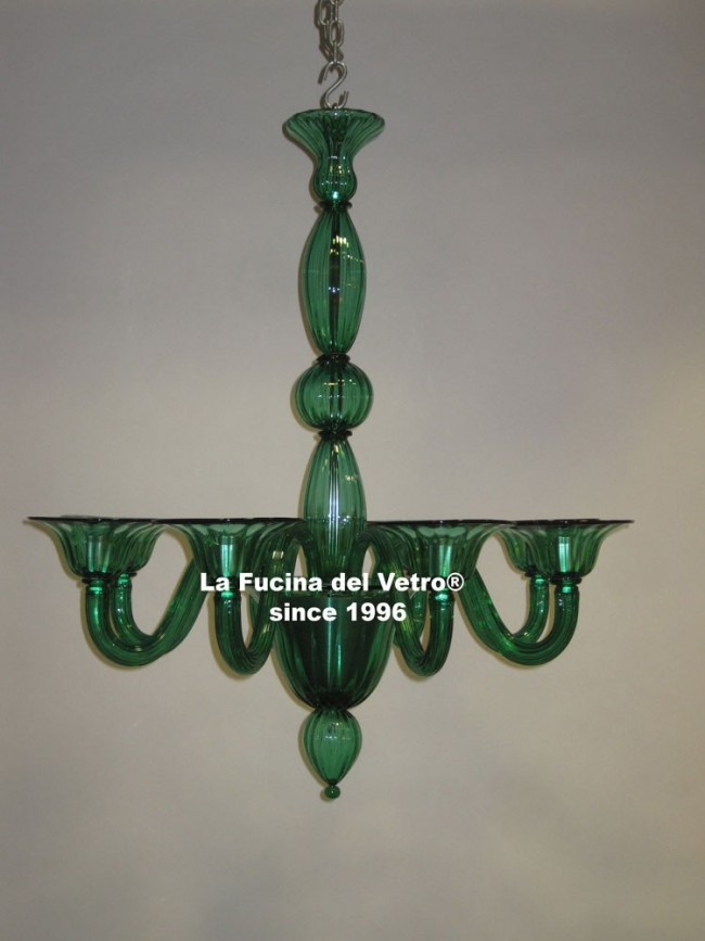 Lampadario moderno in vetro di Murano